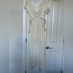 Baltic Born Cream Maxi Dress with Crochet & Tassel Details